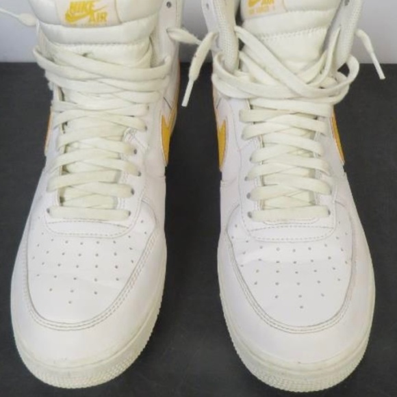 Nike Air Force 1 High White University Gold  Men’s Size 10.5 - Picture 1 of 6